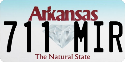 AR license plate 711MIR