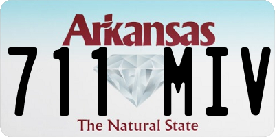 AR license plate 711MIV