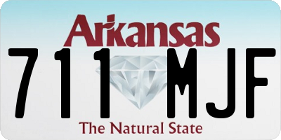 AR license plate 711MJF