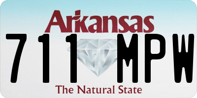 AR license plate 711MPW