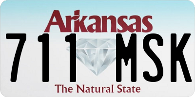 AR license plate 711MSK