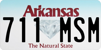 AR license plate 711MSM