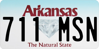 AR license plate 711MSN