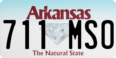 AR license plate 711MSO