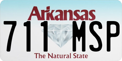 AR license plate 711MSP