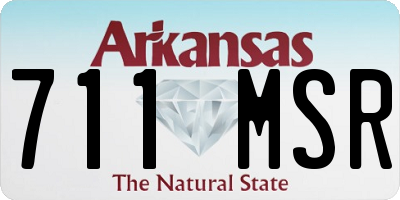 AR license plate 711MSR
