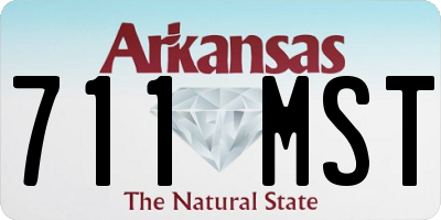 AR license plate 711MST