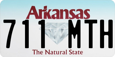 AR license plate 711MTH