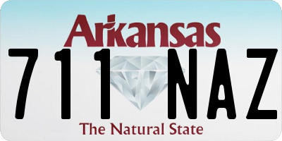 AR license plate 711NAZ