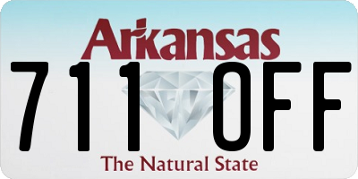 AR license plate 711OFF