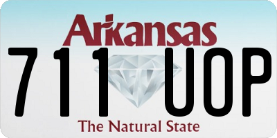 AR license plate 711UOP