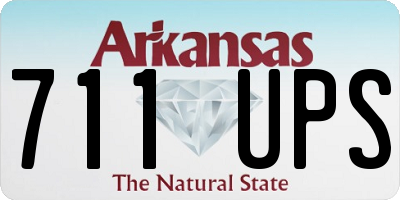 AR license plate 711UPS