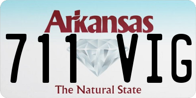 AR license plate 711VIG