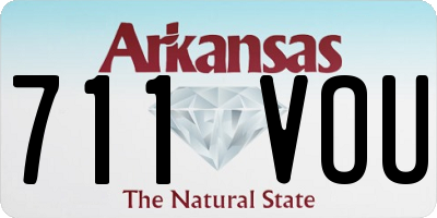 AR license plate 711VOU