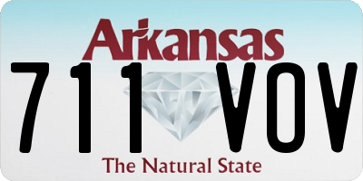 AR license plate 711VOV