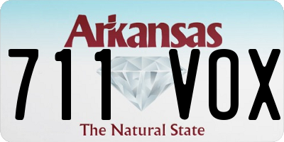AR license plate 711VOX