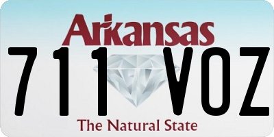 AR license plate 711VOZ