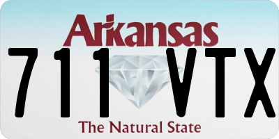 AR license plate 711VTX
