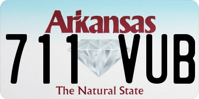 AR license plate 711VUB