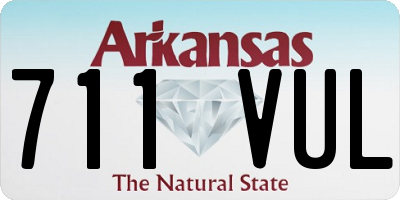 AR license plate 711VUL