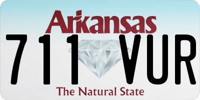 AR license plate 711VUR