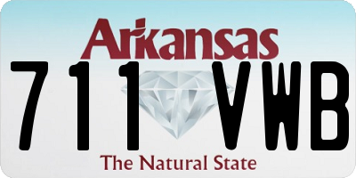 AR license plate 711VWB