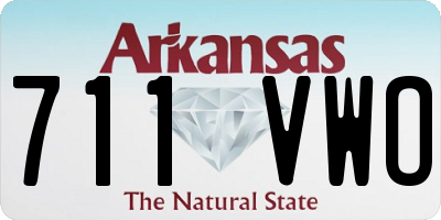 AR license plate 711VWO