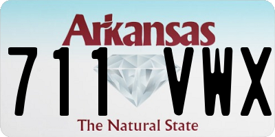 AR license plate 711VWX