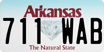 AR license plate 711WAB