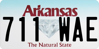AR license plate 711WAE