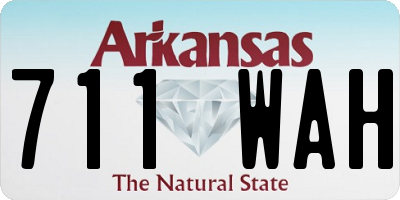 AR license plate 711WAH