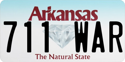 AR license plate 711WAR