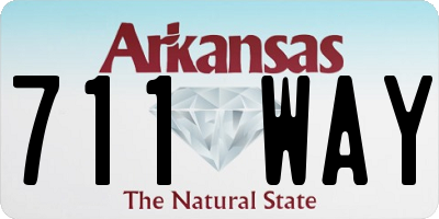 AR license plate 711WAY