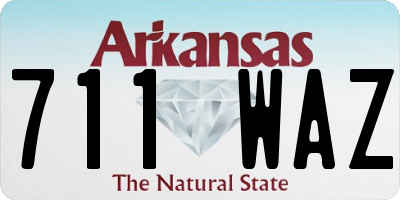 AR license plate 711WAZ