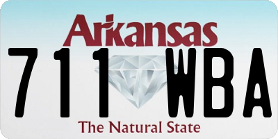 AR license plate 711WBA