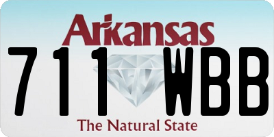 AR license plate 711WBB