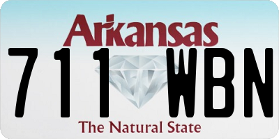 AR license plate 711WBN