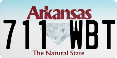 AR license plate 711WBT