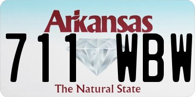 AR license plate 711WBW