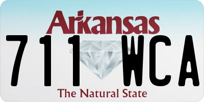 AR license plate 711WCA