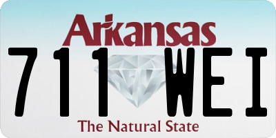 AR license plate 711WEI