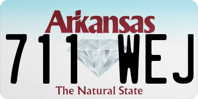 AR license plate 711WEJ