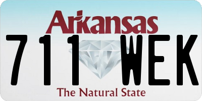 AR license plate 711WEK