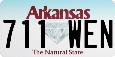 AR license plate 711WEN