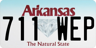 AR license plate 711WEP