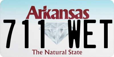AR license plate 711WET