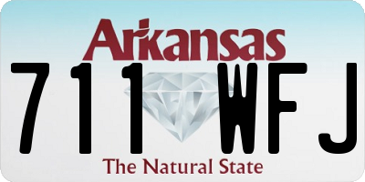 AR license plate 711WFJ