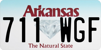 AR license plate 711WGF