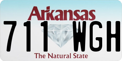 AR license plate 711WGH