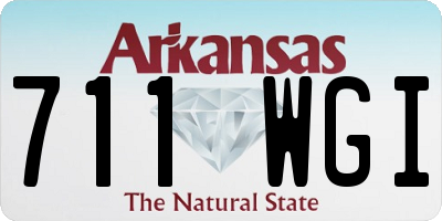 AR license plate 711WGI